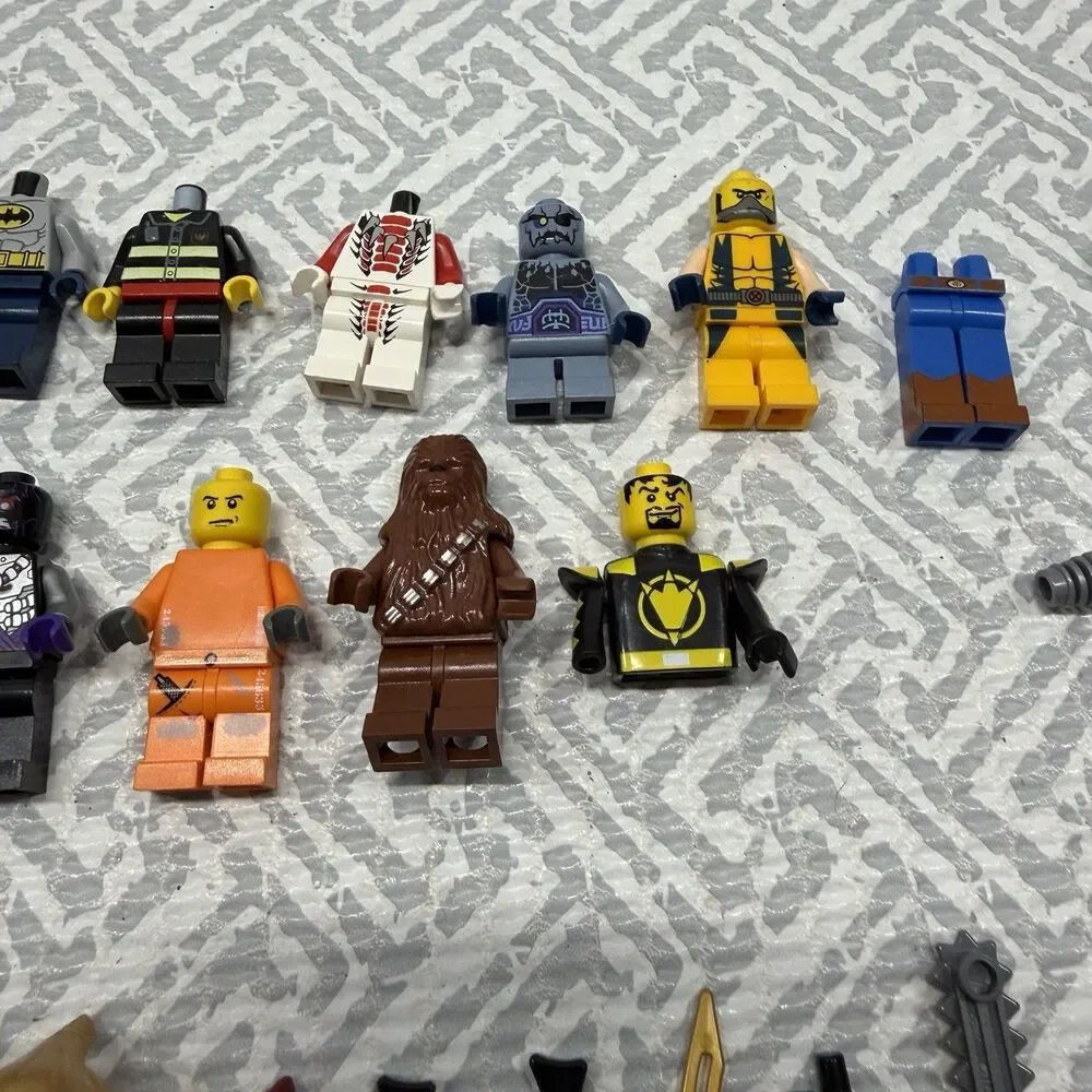 LEGO Minifigure Mixed Lot Bundle Star Wars Ninjago City Weapons Parts Accs As Is